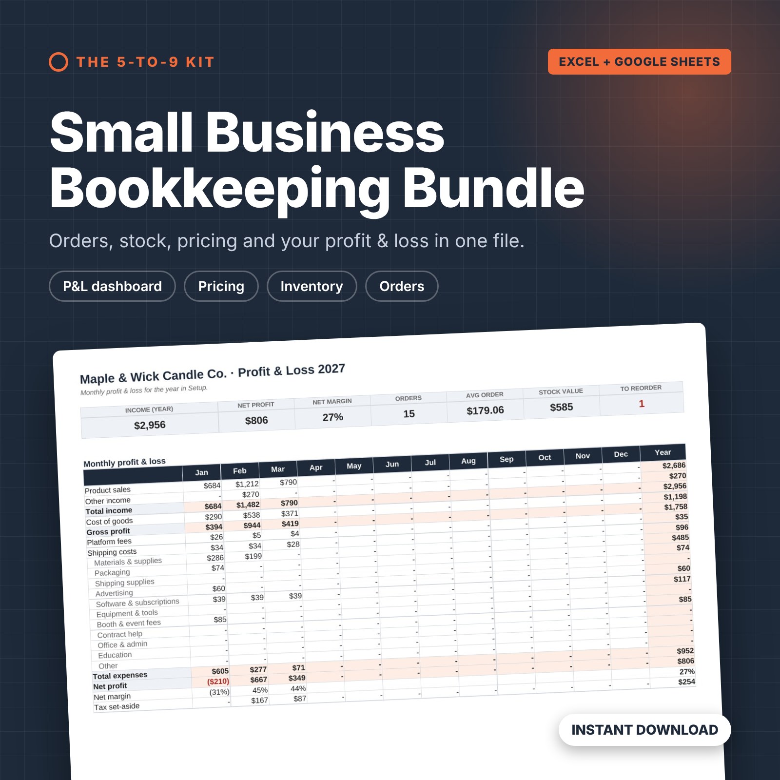 Small Business Bookkeeping Bundle preview